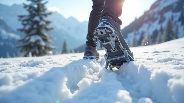Maîtriser la neige avec des crampons adaptés pour sécurité optimale